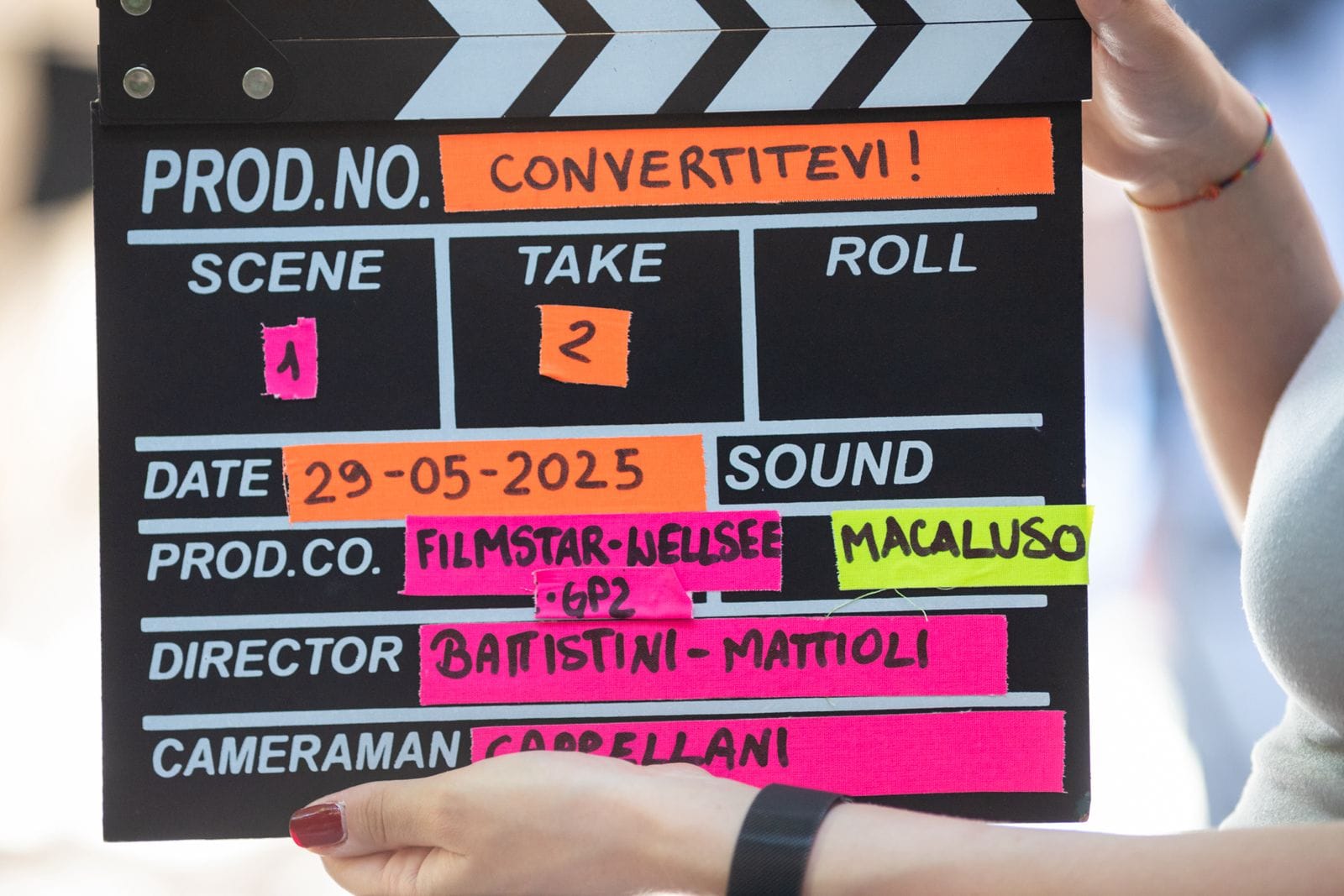 CONVERTITEVI film clapperboard